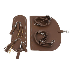 DIY PU Bag Knitting Set Cover Shoulder Strap Crochet Bag Purse Making