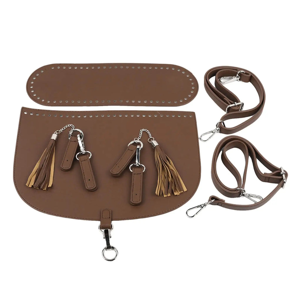 DIY PU Bag Knitting Set Cover Shoulder Strap Crochet Bag Purse Making