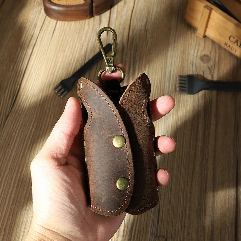 DIY Leather Keychain Key Holder Organizer Keys Pouch