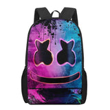 DJ Marshmello 3D Print Kids Backpack Schoolbags For Boys Girls