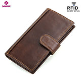 Crazy Horse Leather Daily Cash Holder Men Wallets Vintage Passport Bag