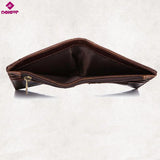 Men's Leather Folding Wallet Vertical Money Bag