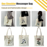 Large Capacity Shopping Shoulder Bags Female Plant Letters Printing Tote Bags