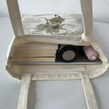 Large Capacity Shopping Shoulder Bags Female Plant Letters Printing Tote Bags