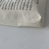 Large Capacity Shopping Shoulder Bags Female Plant Letters Printing Tote Bags