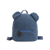 Cartoon Fleece Shoulder Mini Backpack - Autumn Casual Bag