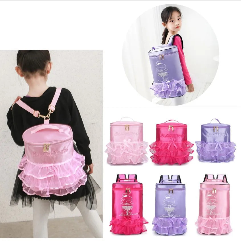 Children Latin Ballet Shoulder Bag Girls Dance Backpack