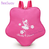 Kids Pink Ballet Backpack Star Shape Girls Dancing Ballerina Print