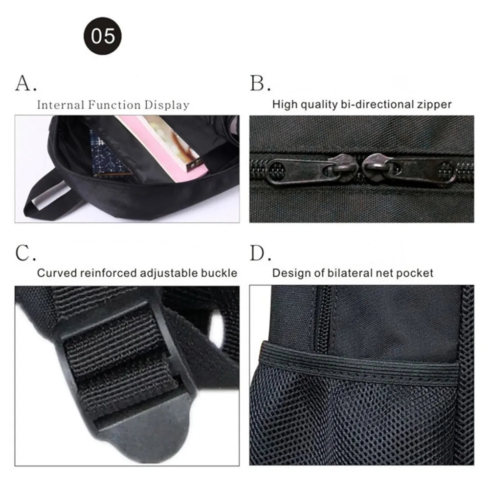 Danganronpa Backpack High Capacity Children Bag Boy Girl Bags Teens