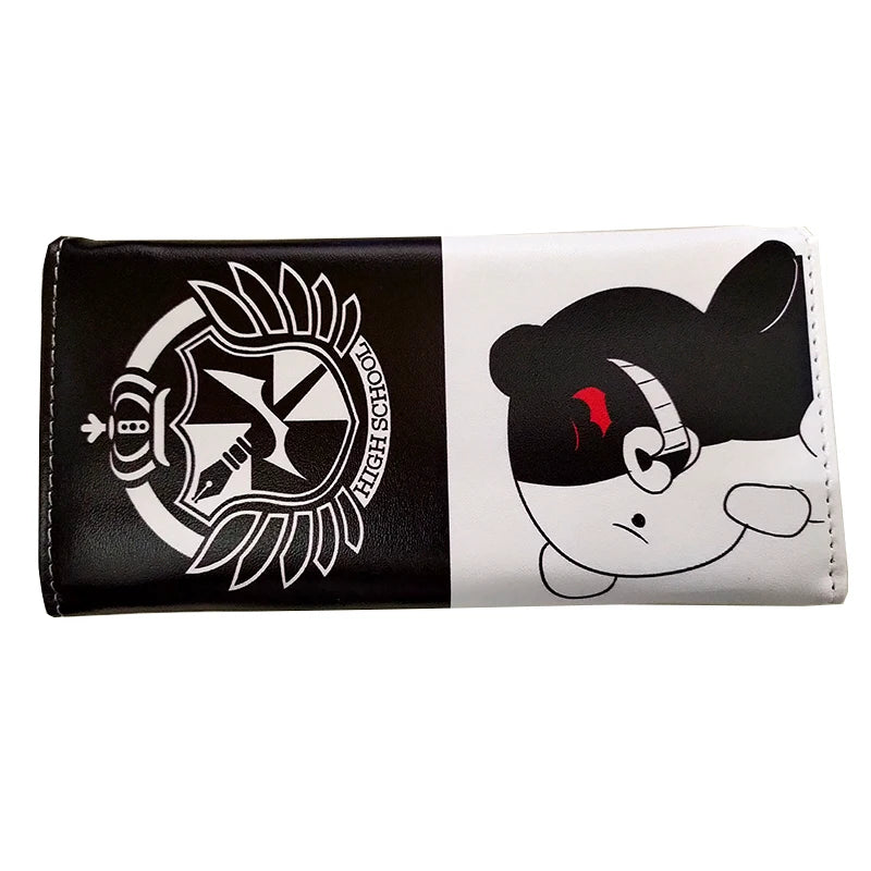 Monokuma Cosplay PU Leather Cartoon Wallet Moneybag Short Notecase