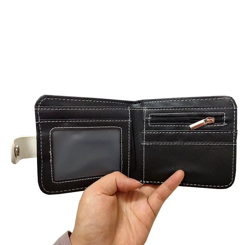 Monokuma Cosplay PU Leather Cartoon Wallet Moneybag Short Notecase