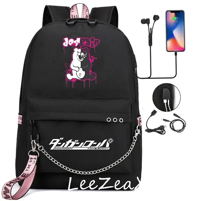 Danganronpa School Backpack for Teenage Girls Boys