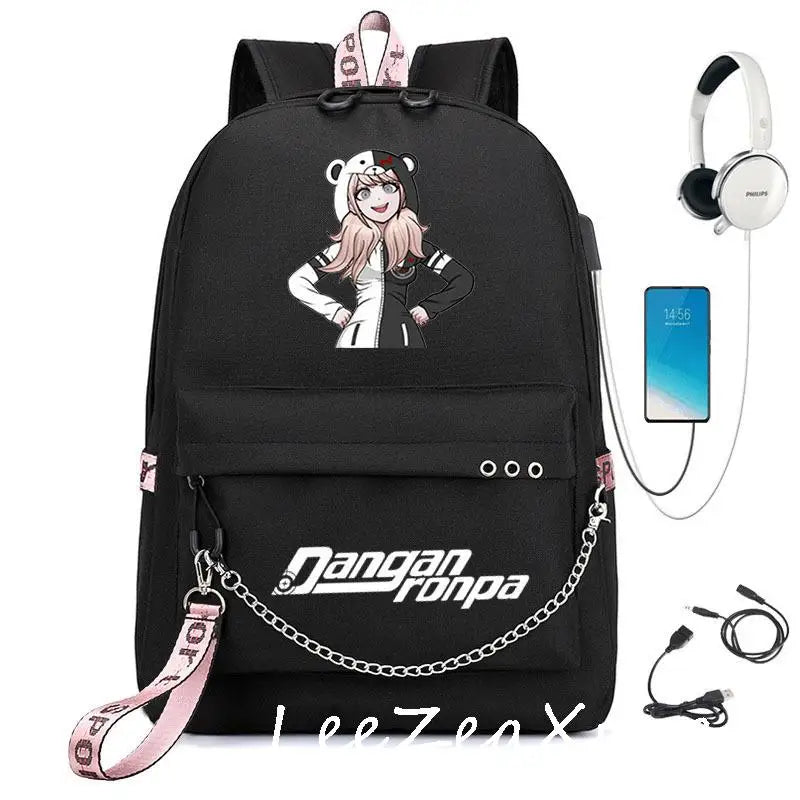 Danganronpa School Backpack for Teens Boys Girls