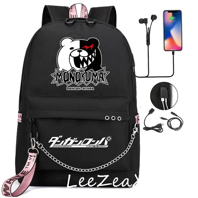 Danganronpa School Backpack for Teenage Girls Boys
