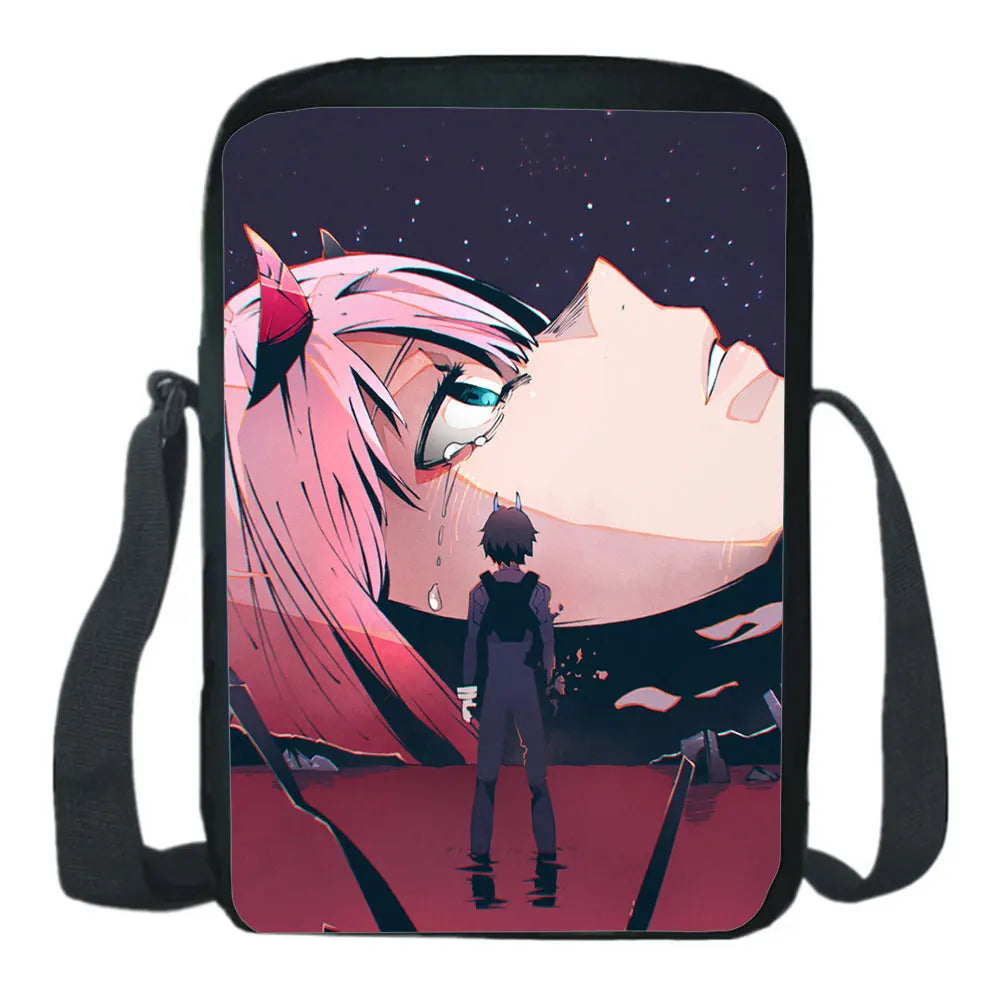Darling In The FranXX Cartoon Shoulder Bag Canvas School Bag Cosplay Messenger