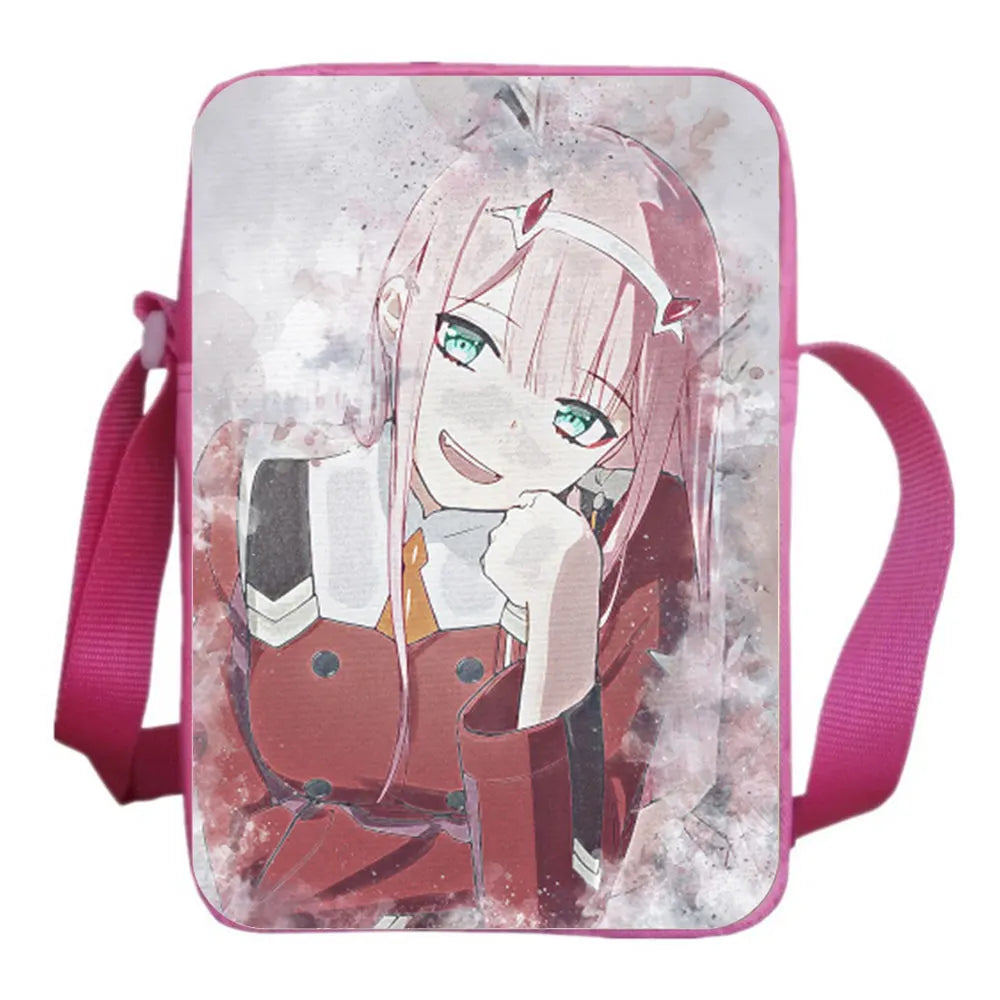 Darling In The FranXX Cartoon Shoulder Bag Canvas School Bag Cosplay Messenger