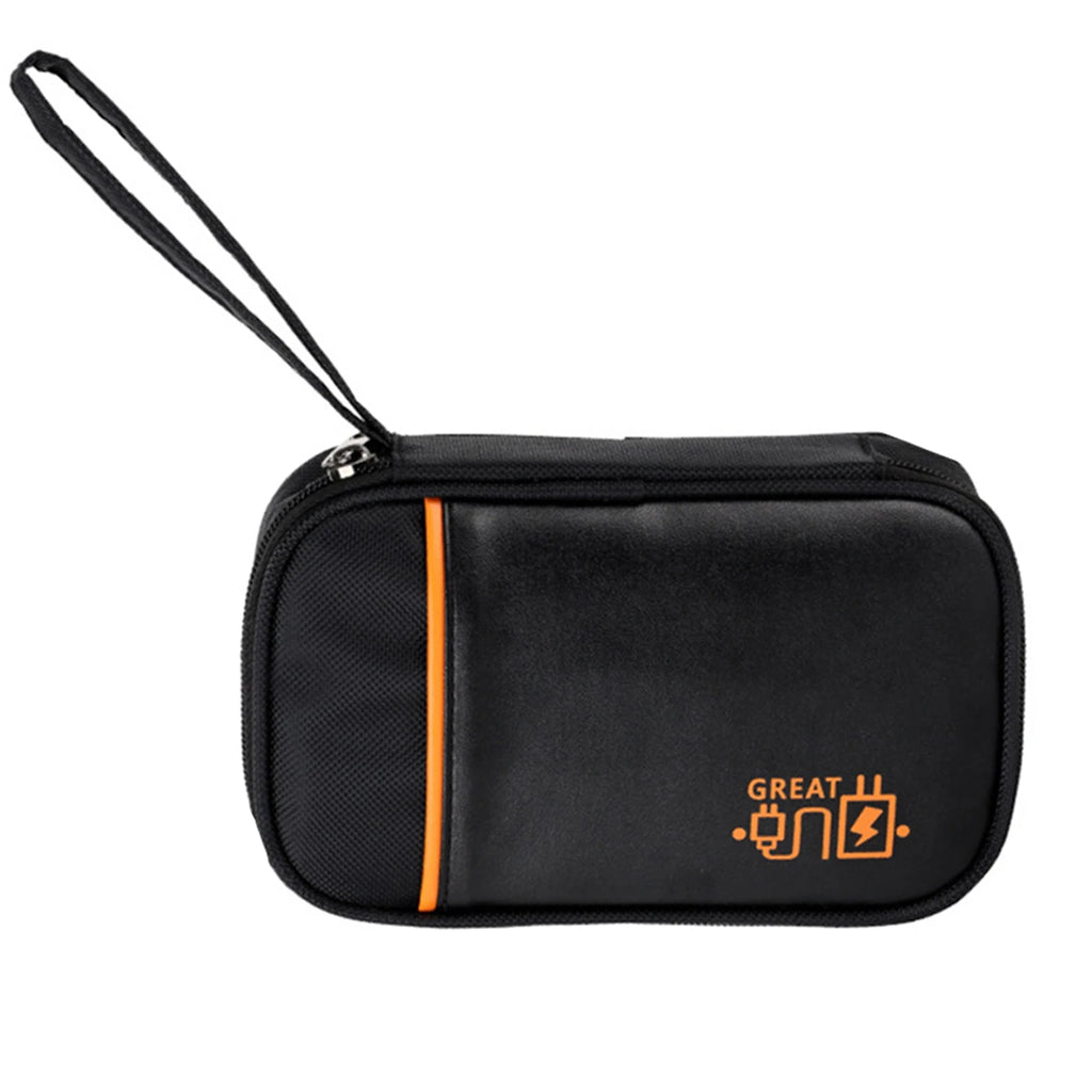 Data Cable Storage Bag Lightweight Portable Zipper Women Clutch