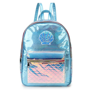 Sequin Cartoon Pattern PVC Backpack - School Travel Shoulder Bag