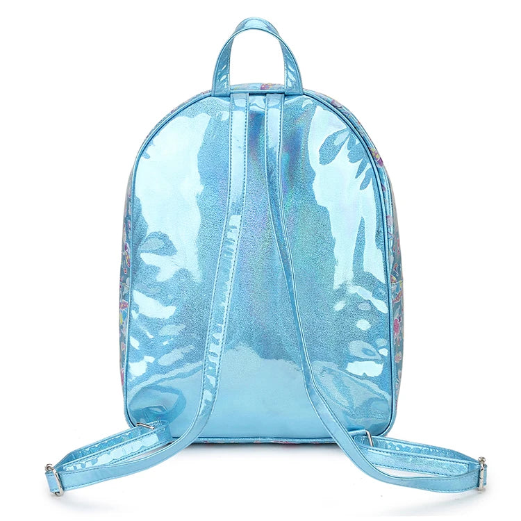 Sequin Cartoon Pattern PVC Backpack - School Travel Shoulder Bag