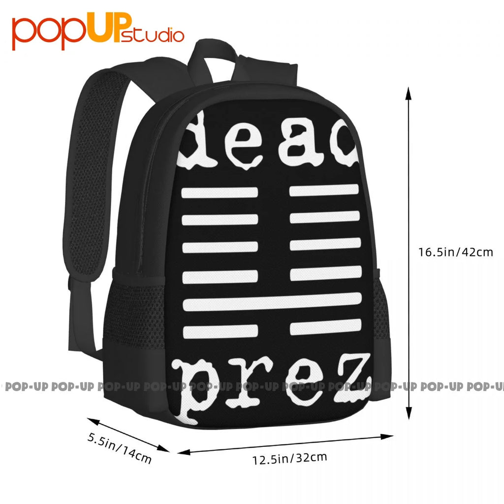 Dead Prez Rap Hip Hop Backpack Large Capacity Travel Style