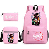 Demon Slayer Anime Backpack Set - Student School Shoulder Backpack Pencil Bag