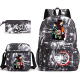 Demon Slayer Anime Backpack Set - Student School Shoulder Backpack Pencil Bag