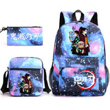 Demon Slayer Anime Backpack Set - Student School Shoulder Backpack Pencil Bag