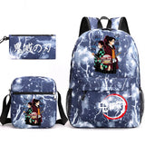 Demon Slayer Anime Backpack Set - Student School Shoulder Backpack Pencil Bag