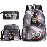 Demon Slayer Anime Backpack Set - Student School Shoulder Backpack Pencil Bag