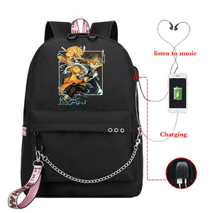 Demon Slayer Anime School Bag Manga Casual Bags