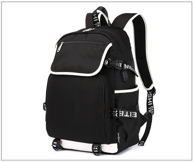 Demon Slayer Backpack Giyuu Kimetsu no Yaiba USB Chargeable School Bags