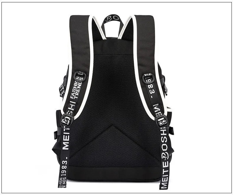 Demon Slayer Backpack Giyuu Kimetsu no Yaiba USB Chargeable School Bags