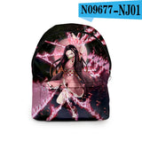 Demon Slayer 3D Print Backpack Hot Anime Cartoon Casual Women Nylon
