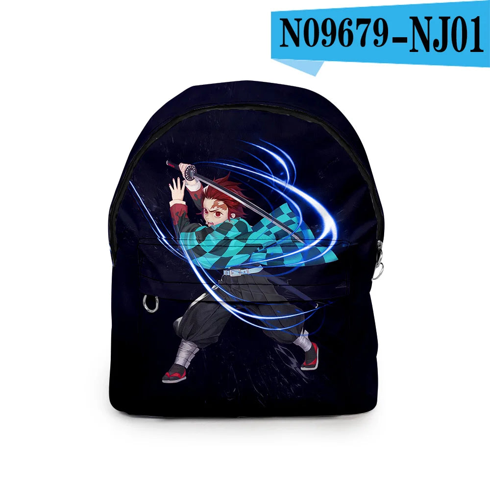 Demon Slayer 3D Print Backpack Hot Anime Cartoon Casual Women Nylon