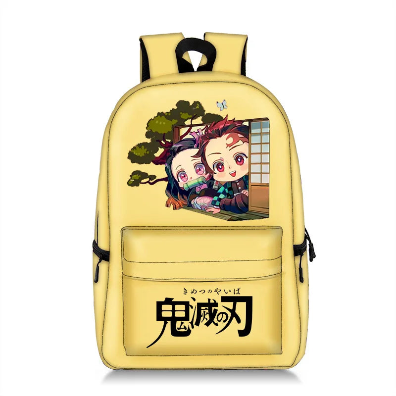 Anime Demon Slayer Kimetsu no Yaiba Backpack Schoolbag Cosplay Travel Mochila