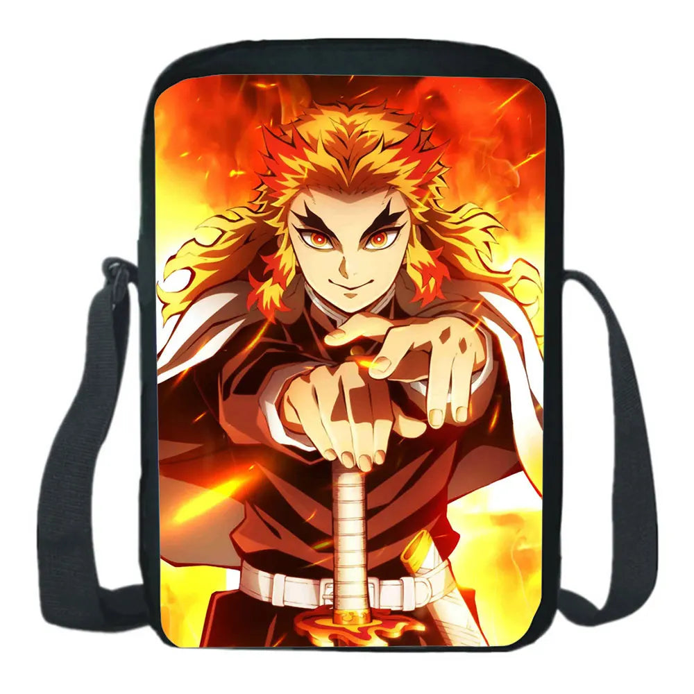 Demon Slayer Messenger Bag Casual Shoulder Bags Harajuku School Backpack