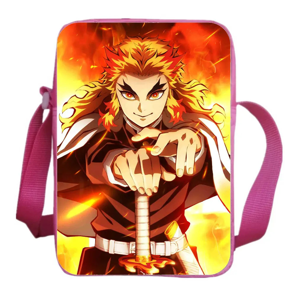 Demon Slayer Messenger Bag Casual Shoulder Bags Harajuku School Backpack