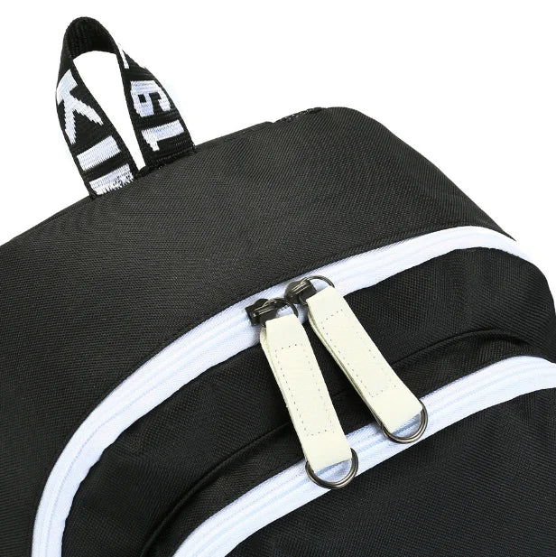 Demon Slayer Print USB Charging Teen Backpack