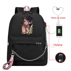 Girls Demon Slayer School Bag Funny Manga Backpack Trekking Bag