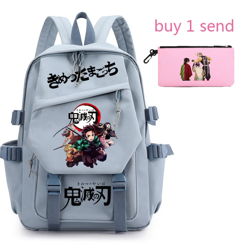 Demon Slayer Anti-Theft Backpack Laptop Bag School Bag