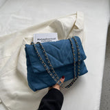 Denim Jeans Casual Big Shoulder Crossbody Bag Girl Totes For Women