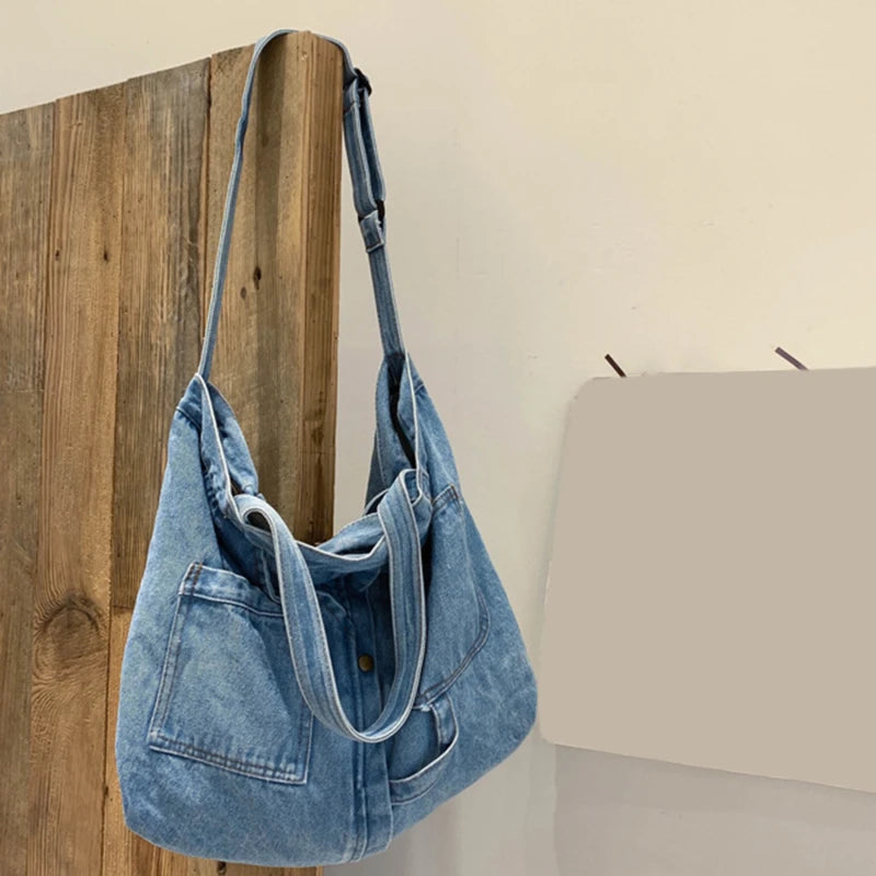 Denim Shoulder Bags Women Casual Jeans Handbags