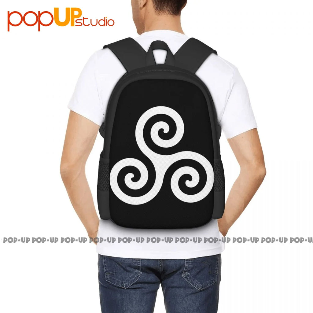 Derek Hale Triple Spiral Triskelion Tattoo Backpack