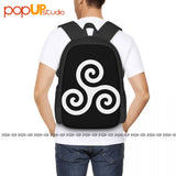 Derek Hale Triple Spiral Triskelion Tattoo Backpack