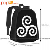 Derek Hale Triple Spiral Triskelion Tattoo Backpack