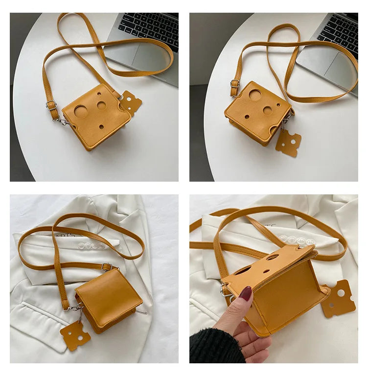 Funny Cheese Bag One Shoulder Bag Wild Outing Messenger Bag