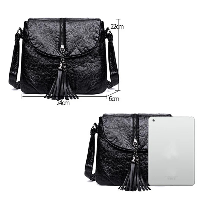 Soft Leather Shoulder Bag Women Messenger Crossbody Bag