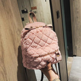 Plush Backpacks Women School Bags for Teen Girls Travel Bagpack