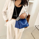 Casual Chain Crossbody Bag Women Shoulder Handbag PU Messenger Bag