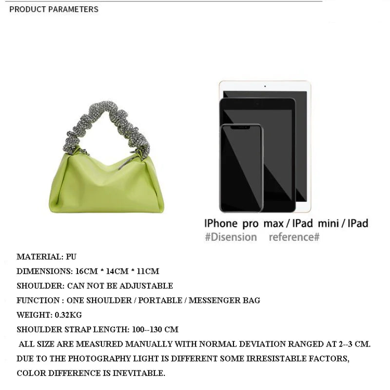 Casual Chain Crossbody Bag Women Shoulder Handbag PU Messenger Bag